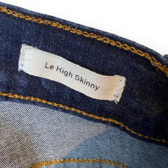 Frame Le High Slit Hem Skinny  Jeans In Wythe - Picture 8 of 9